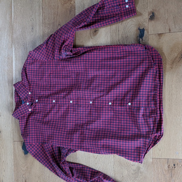 Banana Republic men's button up dress plaid shirt size XL - Picture 1 of 5